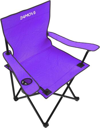 Складний стілець 24MOVE® для кемпінгу, риболовлі та відпочинку на природі (фіолетовий)