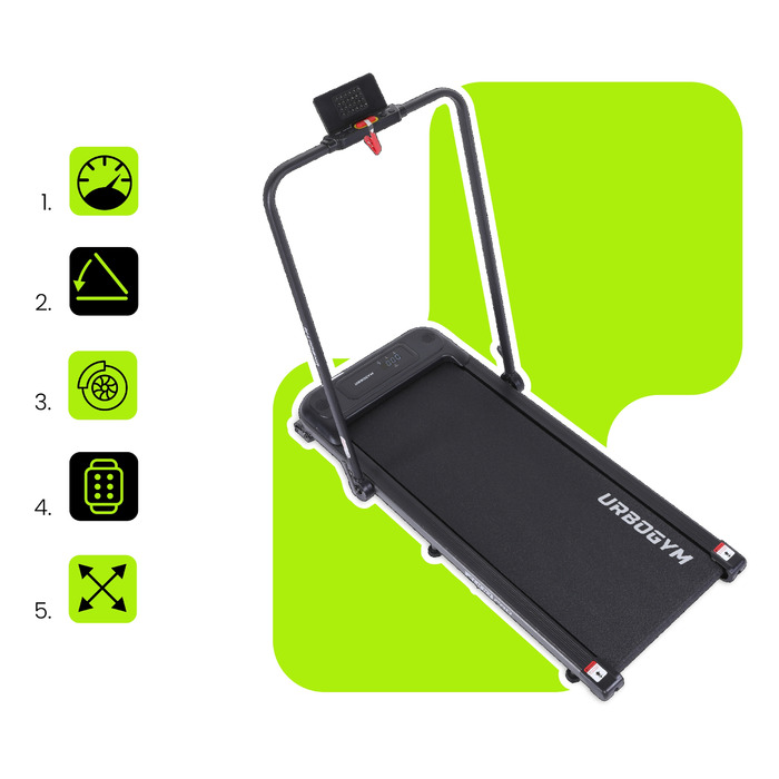 Електрична бігова доріжка Urbogym ZUNO PRO, до 120 кг
