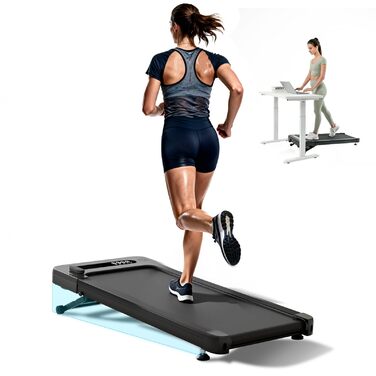 Bluearth Walking Pad - Бігова доріжка для ходьби з автоматичним нахилом 10%, для дому та офісу, з додатком, підтримкою Live-курсів, до 150 кг, 2.5 к.с., чорна