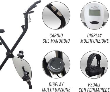 Складаний велотренажер FFitness X-Bike з регульованим опором і багатофункціональним дисплеєм для домашніх тренувань