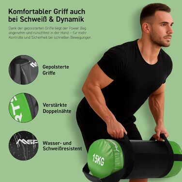 MSPORTS Power Bag Premium 5-30 кг: Фітнес-мішок для функціональних тренувань, вага 5-30 кг