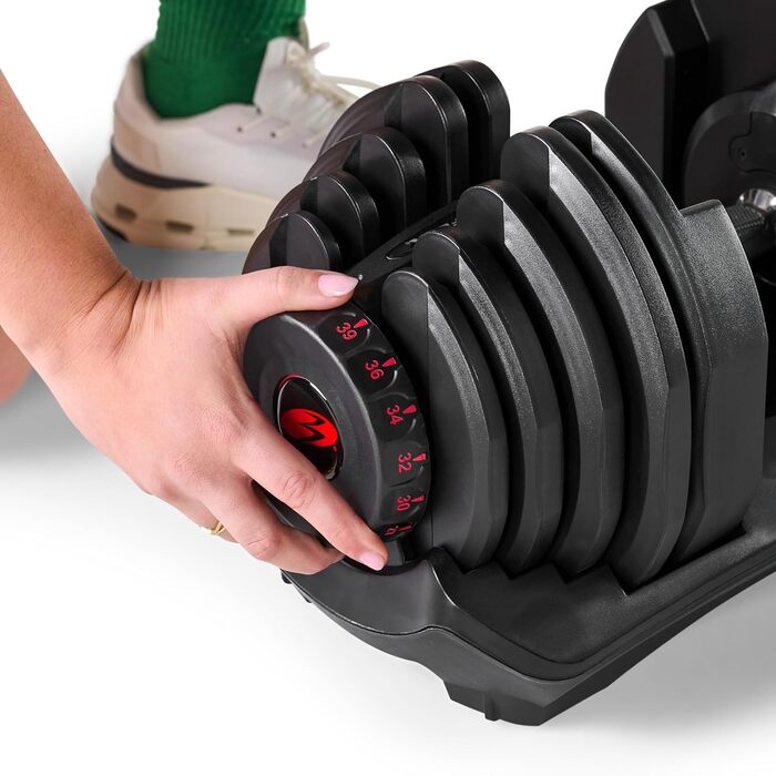 Регульована гантеля Bowflex SelectTech 4-41 кг – універсальна система ваги, одна гантеля
