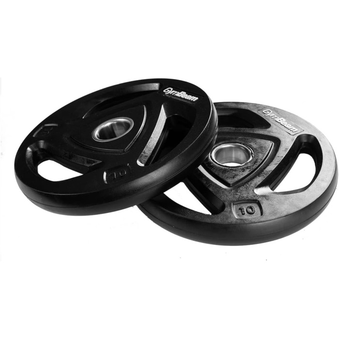 Диск для штанги GymBeam IRON 10 кг, чавунний, 51 мм, з гумовим покриттям, для силових тренувань, антикорозійний