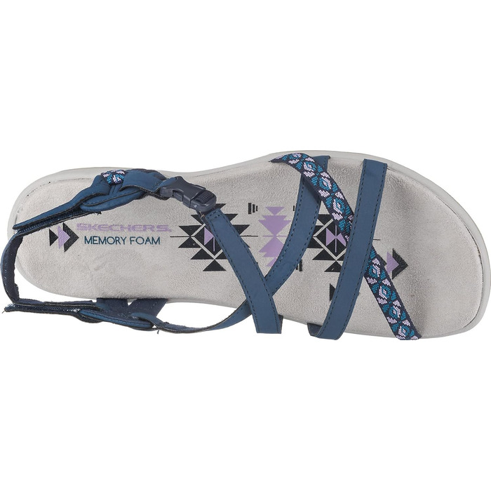 Сандли Skechers Reggae Slim-Vacay для жінок (42 EU, темно-синій ремішок Duraleather)