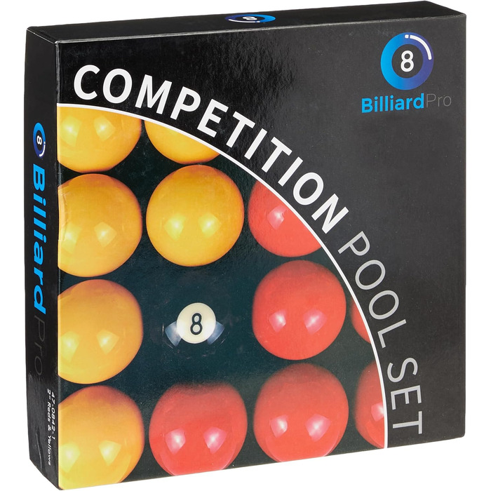 Набір більярдних куль Billiard Pro, 2 дюйми, червоні та жовті, універсальні