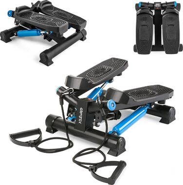 Степпер Gymtek XST250 з ручками та еспандерами, LCD, лічильник кроків і калорій – тренажер для фітнесу, пілатесу та домашніх тренувань