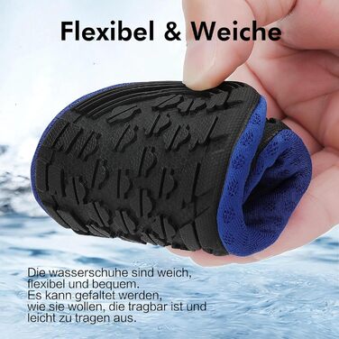 Шкарпетки для плавання SAGUARO: унісекс, швидко сохнуть, розмір 36-47 (38/39 EU), колір індиго