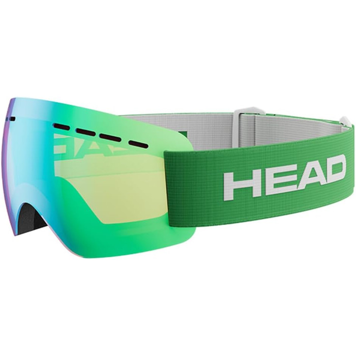 Лижні окуляри HEAD Solar FMR унісекс, зелений, з дзеркальним покриттям