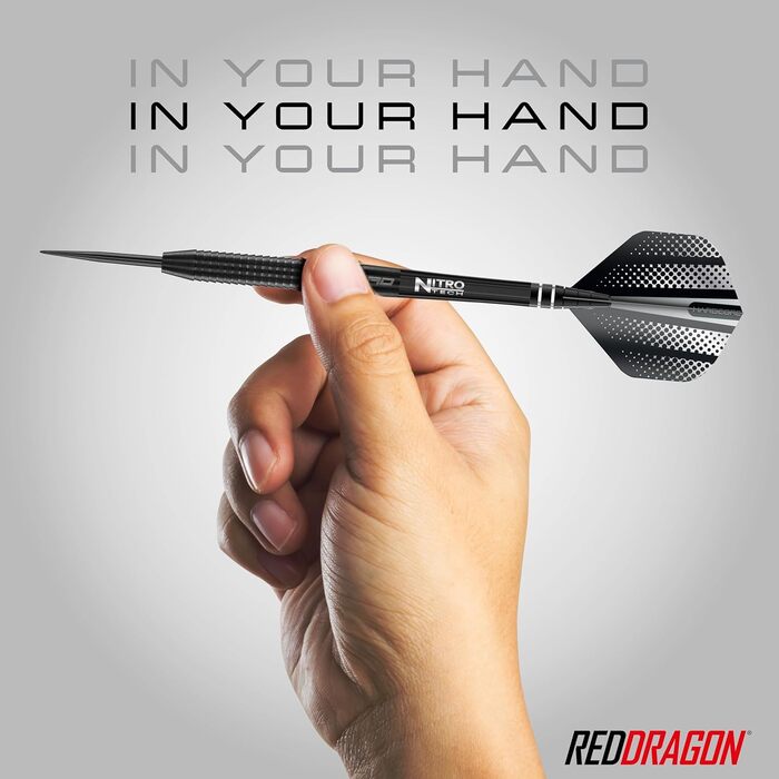 Дротики для дартсу Red Dragon Razor Edge, вольфрамові, професійні, 26 г, чорні, з флайтами та шафтами