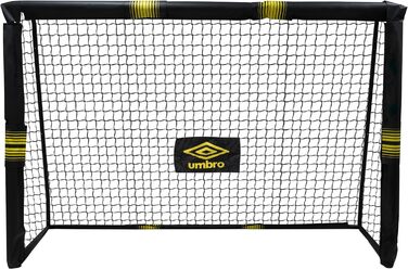 Футбольні ворота Umbro 300x200x120 см, металеві, чорні/жовті, для саду, дітей і дорослих, для тренувань, для вулиці та приміщення