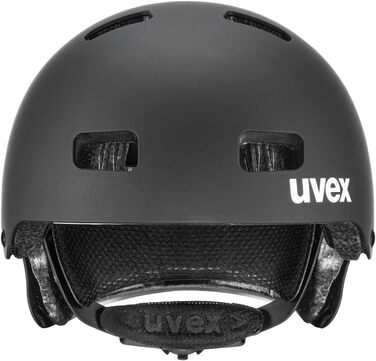 Дитячий велосипедний шолом Uvex Kid 3 CC, чорний матовий, розмір 55-58 см, міцний корпус, регульований, вентиляція